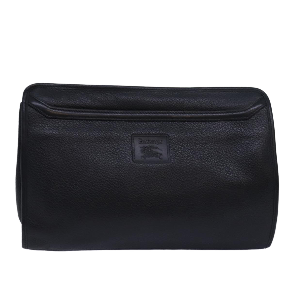 Burberry Luxury ss Clutch Bag Auth Bs15681 Leather Black