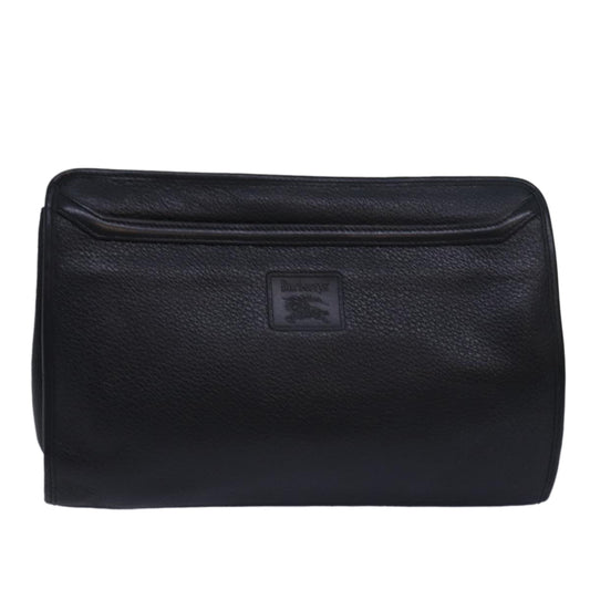 Burberry Luxury ss Clutch Bag Auth Bs15681 Leather Black