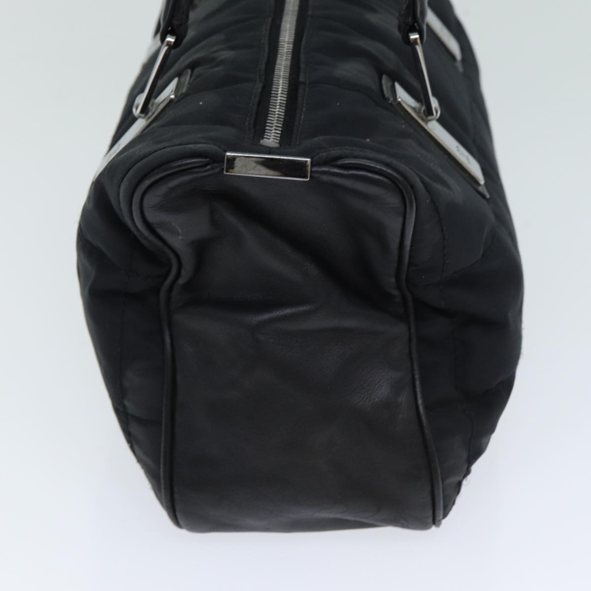 Chanel Choco Bar Hand Bag Nylon Black CC Auth bs