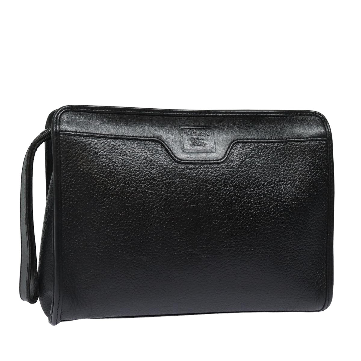 Burberry Luxury ss Clutch Bag Auth Bs15805 Leather Black