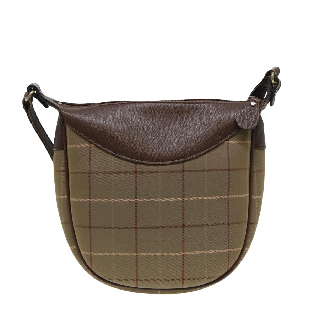 Burberry Luxury ss Nova Check Shoulder Bag Auth Bs15807 Canvas Brown Beige