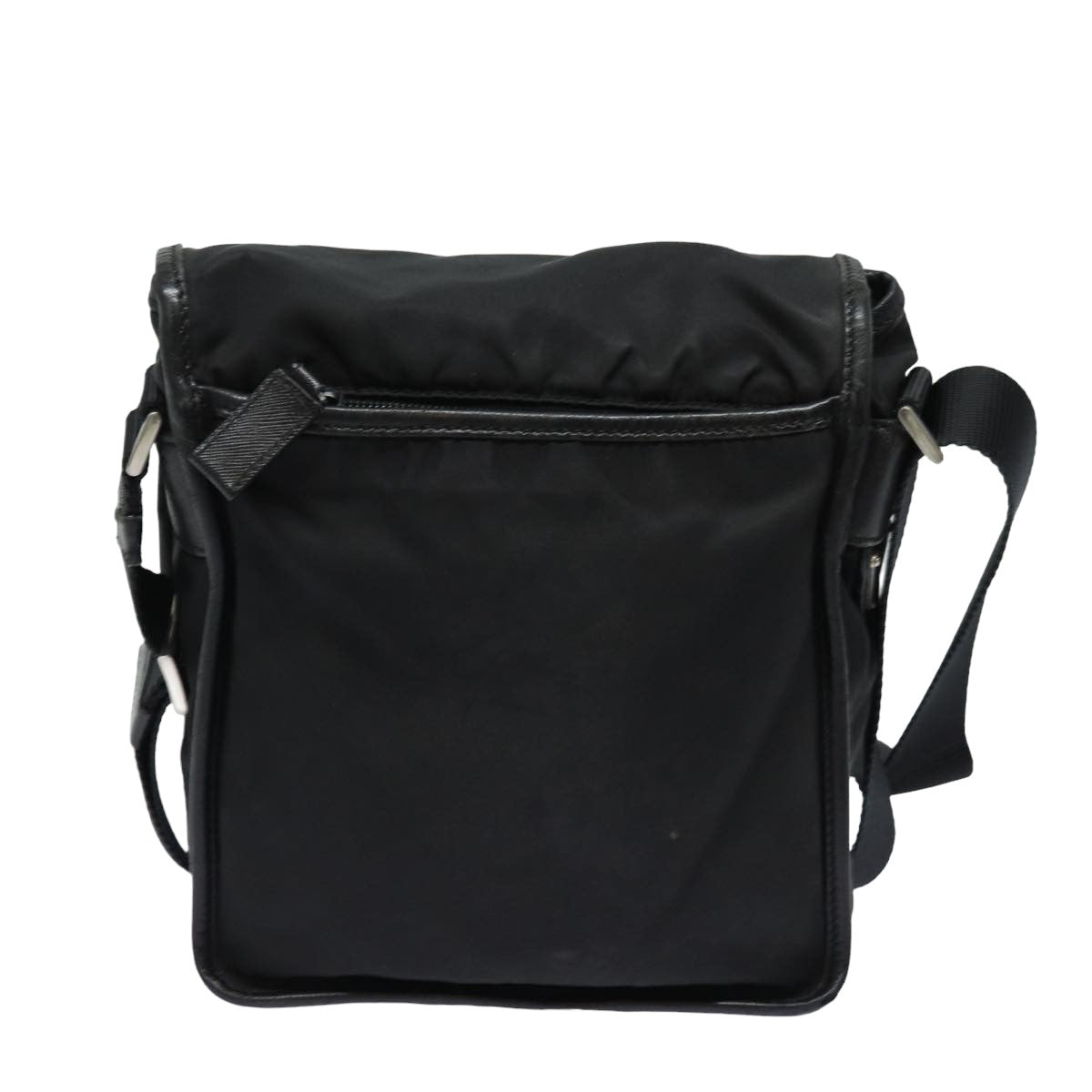 Prada Shoulder Bag Auth Nylon Black Black Auth Bs15813