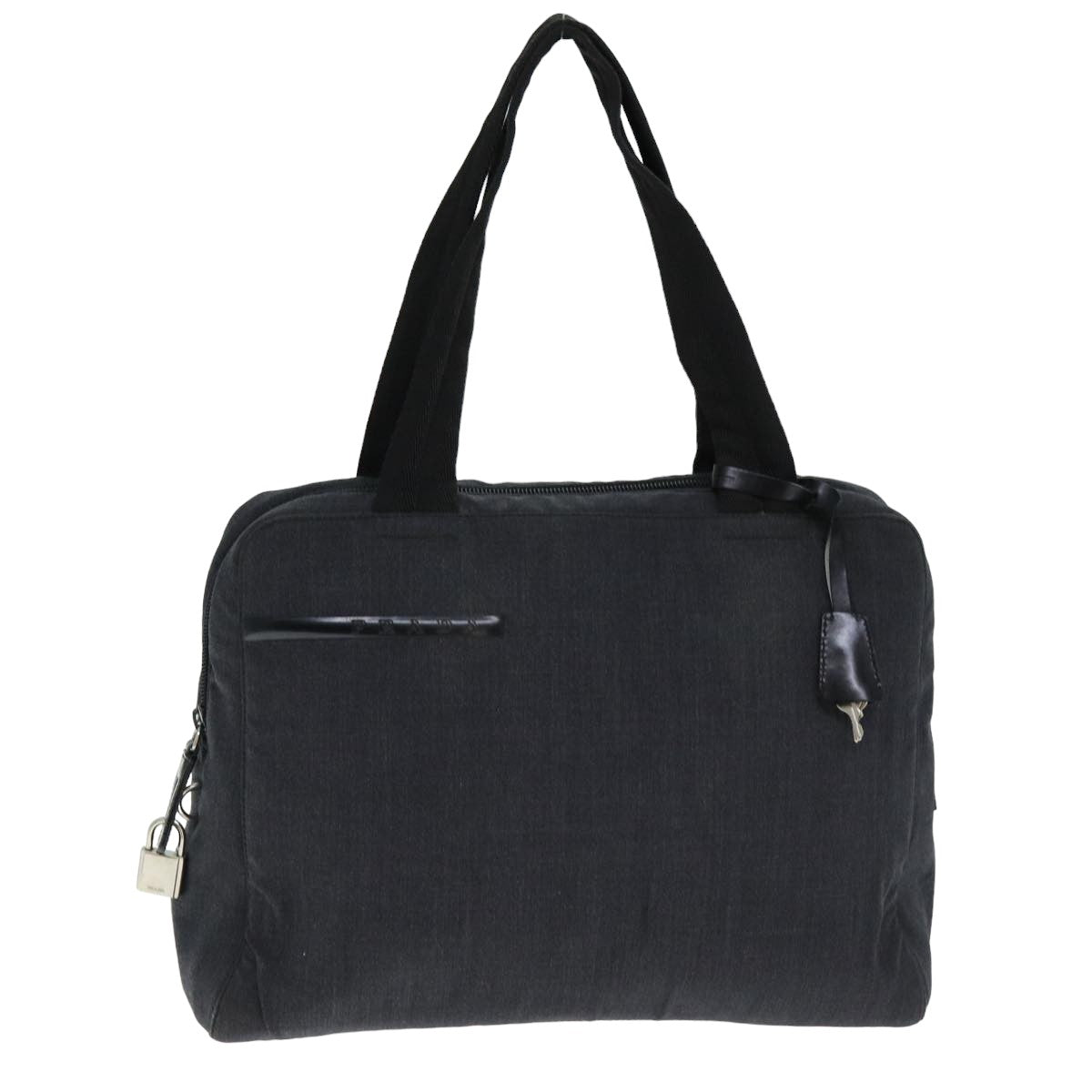 Prada Sports Hand Bag Auth Nylon Gray Travel Bag