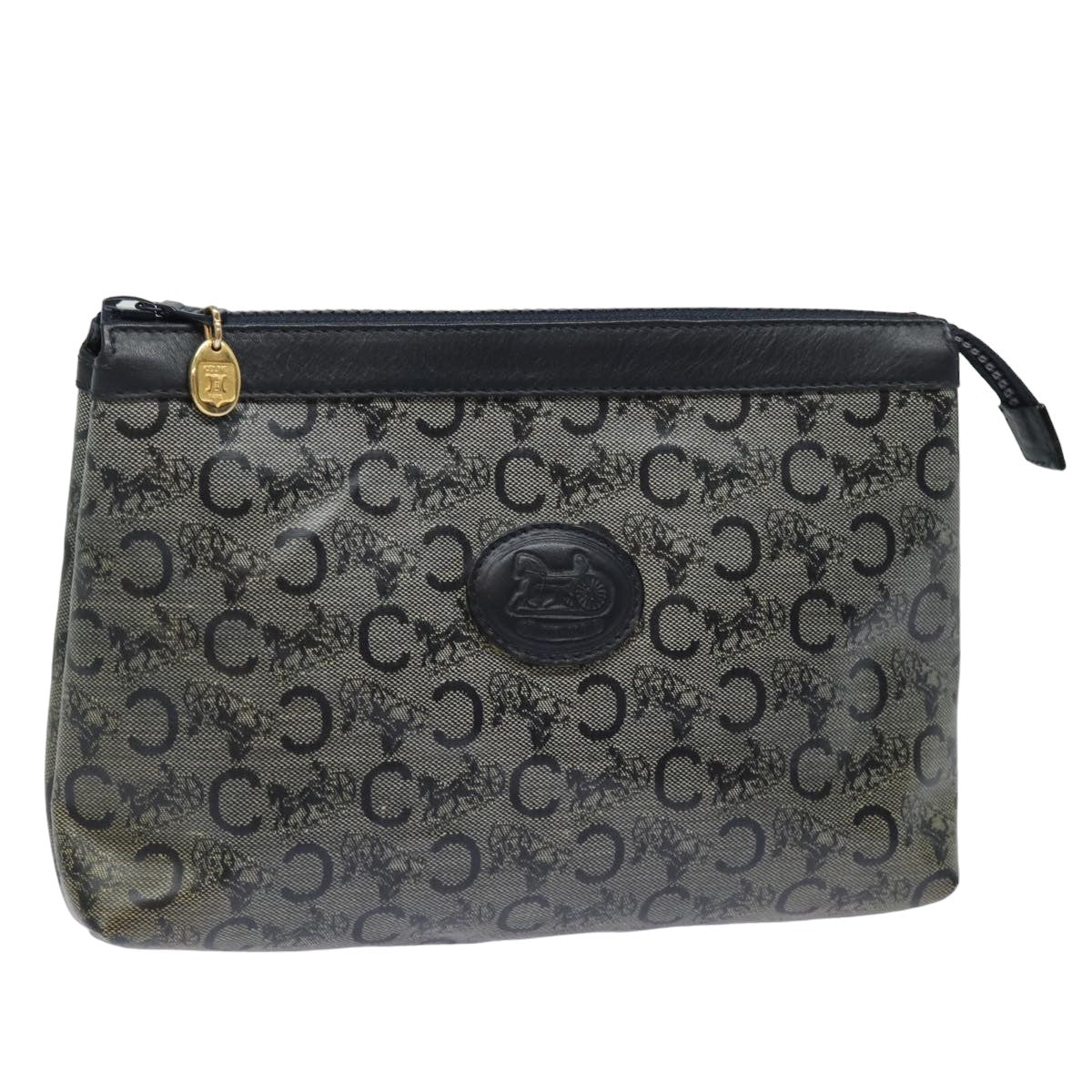 Luxury C Macadam Pouch Handbag Canvas Black Travel Bag