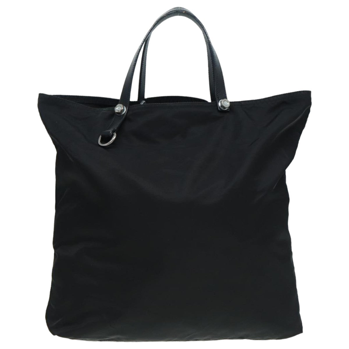 Prada Tote Bag Auth Nylon Black Black Auth Bs15995