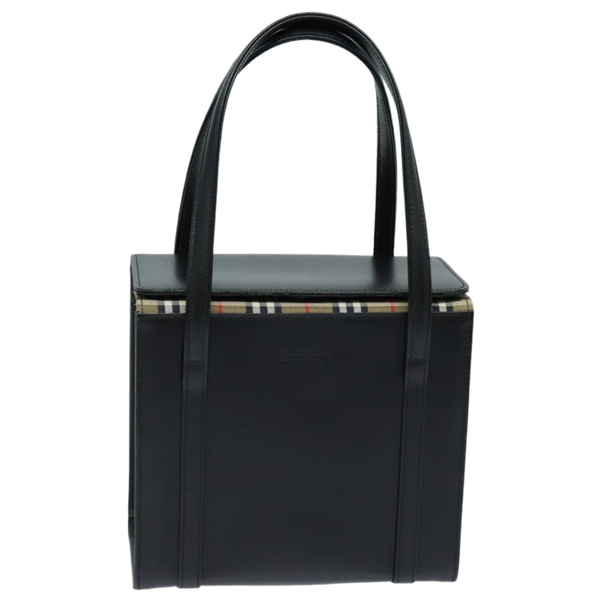 Burberry Luxury ss Hand Bag Auth Bs16011 Leather Black Travel Bag