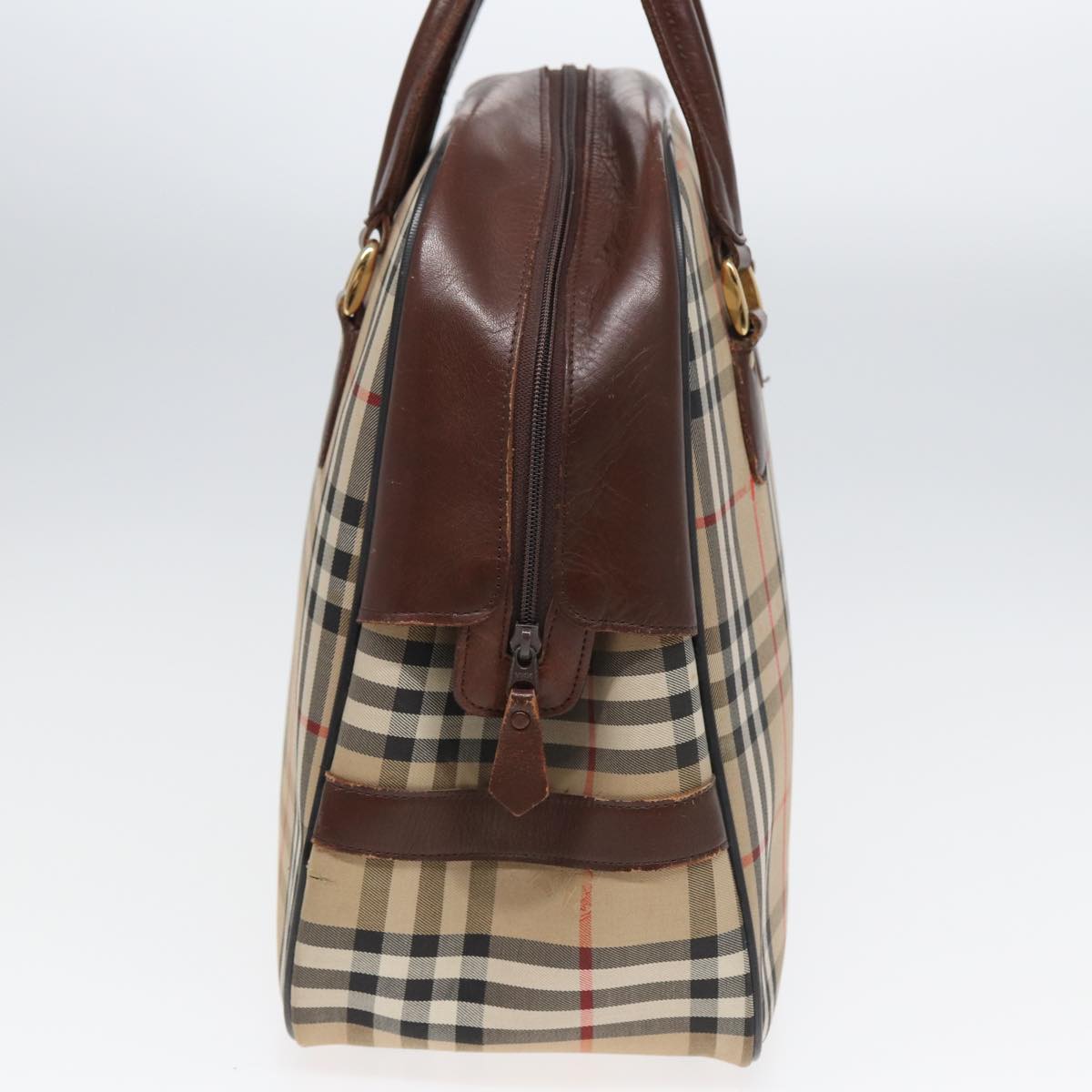 Burberry Luxury ss Nova Check Hand Bag Auth Bs16012 Canvas Beige Travel Bag