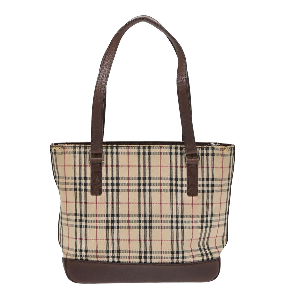 Burberry Luxury Nova Check Tote Bag Auth Bs16017 Canvas Brown Beige