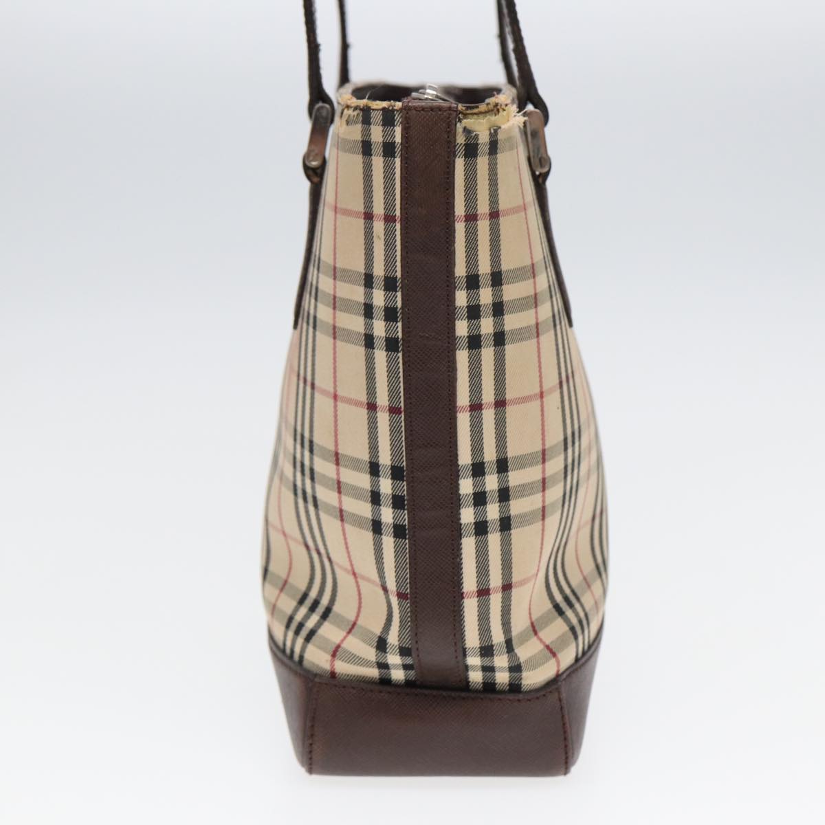 Burberry Luxury Nova Check Tote Bag Auth Bs16017 Canvas Brown Beige