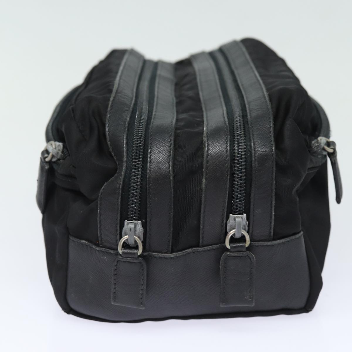 Prada Second Bag Auth Nylon Black Travel Bag