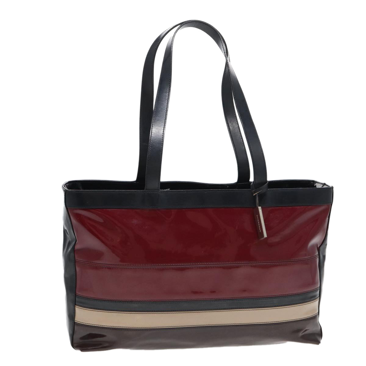 Burberry Luxury Tote Bag Enamel Auth Bs16116 Red