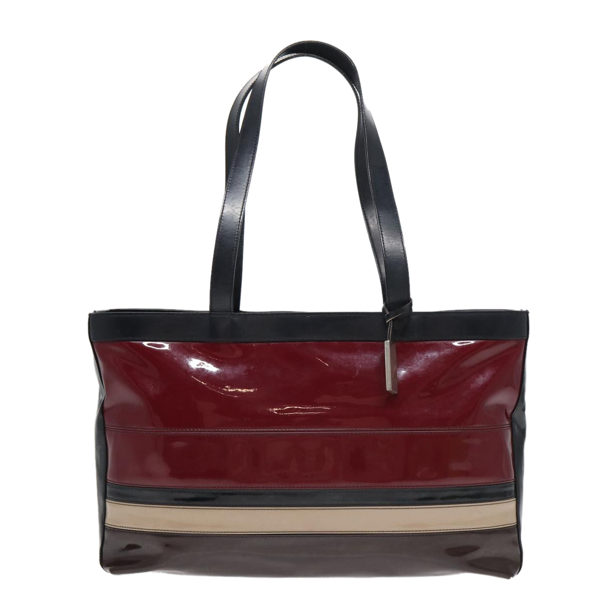 Burberry Luxury Tote Bag Enamel Auth Bs16116 Red
