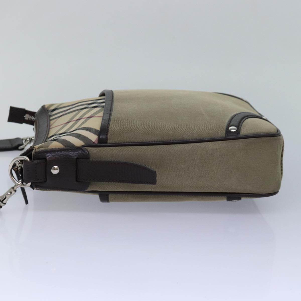 Burberry Luxury Nova Check Shoulder Bag Auth Bs16156 Canvas Beige