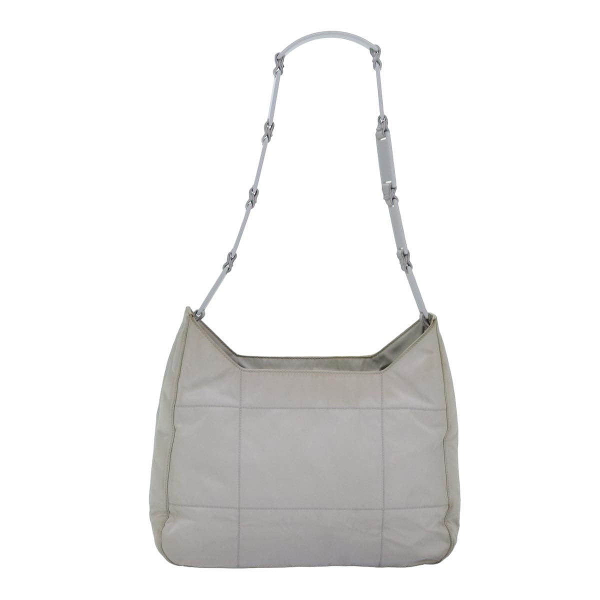 Prada Shoulder Bag Auth Nylon Gray Gray Auth Bs16164