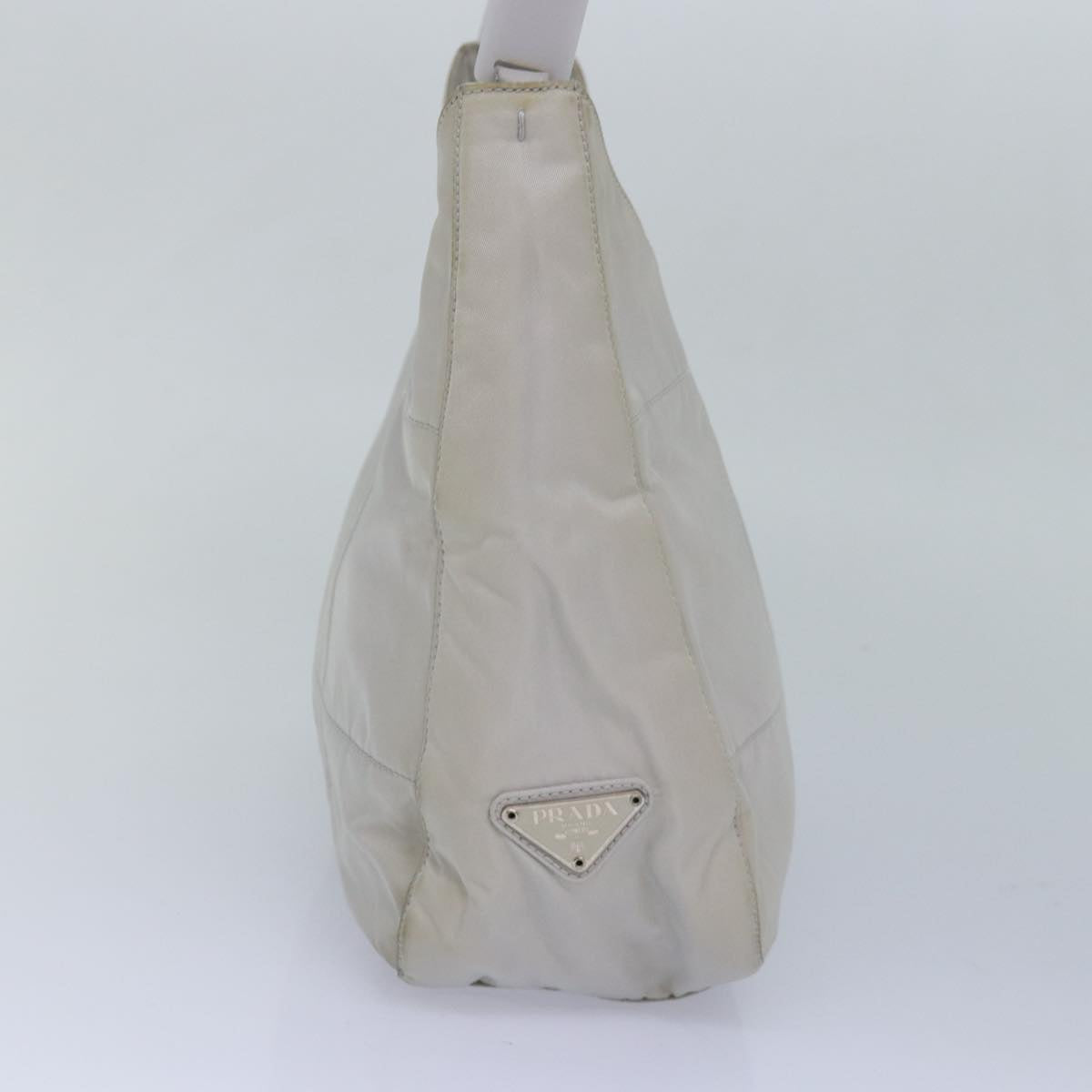 Prada Shoulder Bag Auth Nylon Gray Gray Auth Bs16164