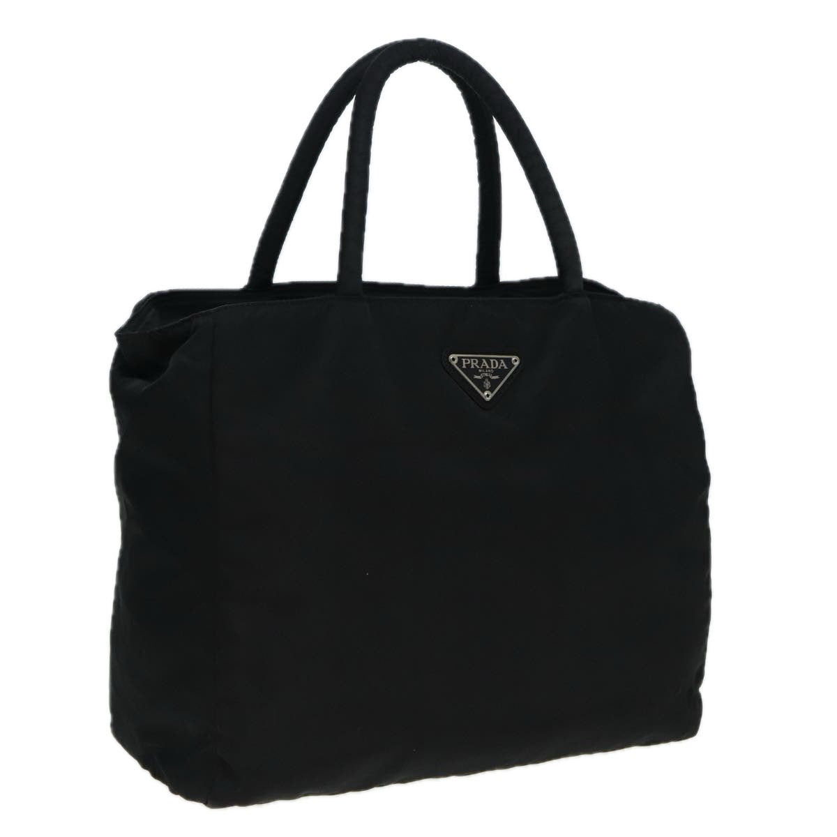 Prada Hand Bag Auth Nylon Black Travel Bag Black Auth Bs16170