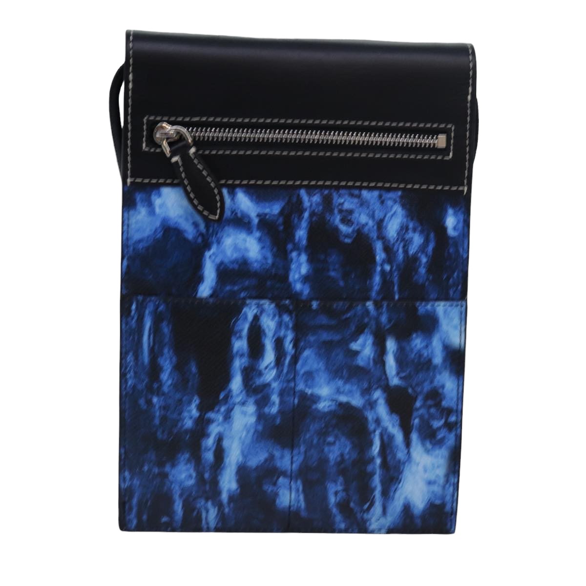 Burberry Luxury Shoulder Bag Auth Bs16175 Leather Blue