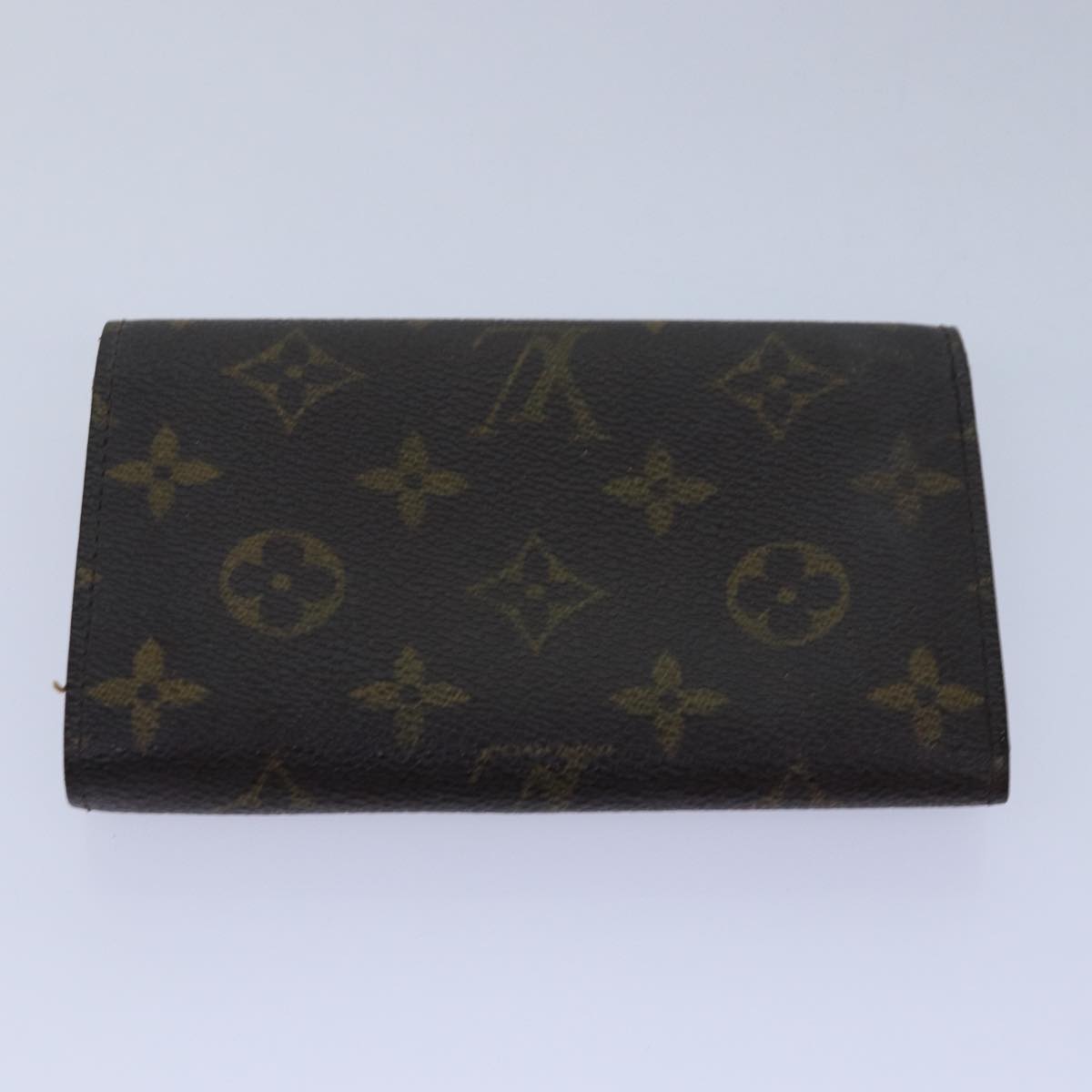 Louis Vuitton Monogram Wallet Leather 2Set Black LV bs16202