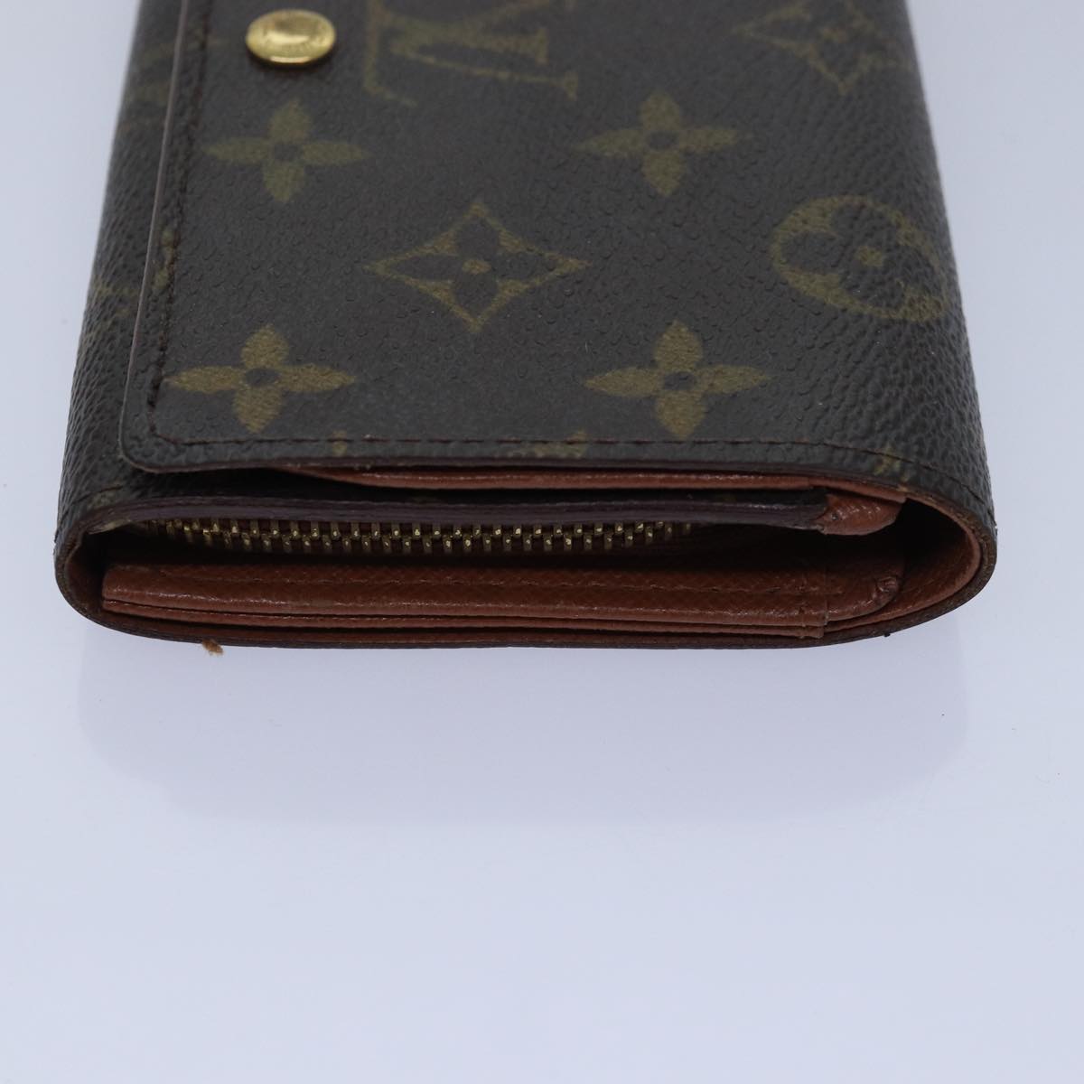 Louis Vuitton Monogram Wallet Leather 2Set Black LV bs16202