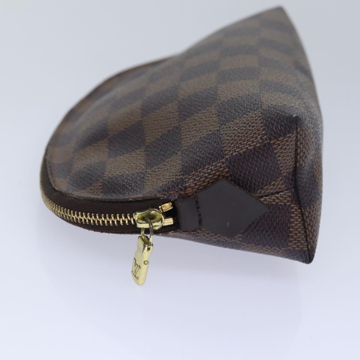 LOUIS VUITTON Damier Ebene Pochette Cosmetic PM Pouch N47516 LV Auth bs16212