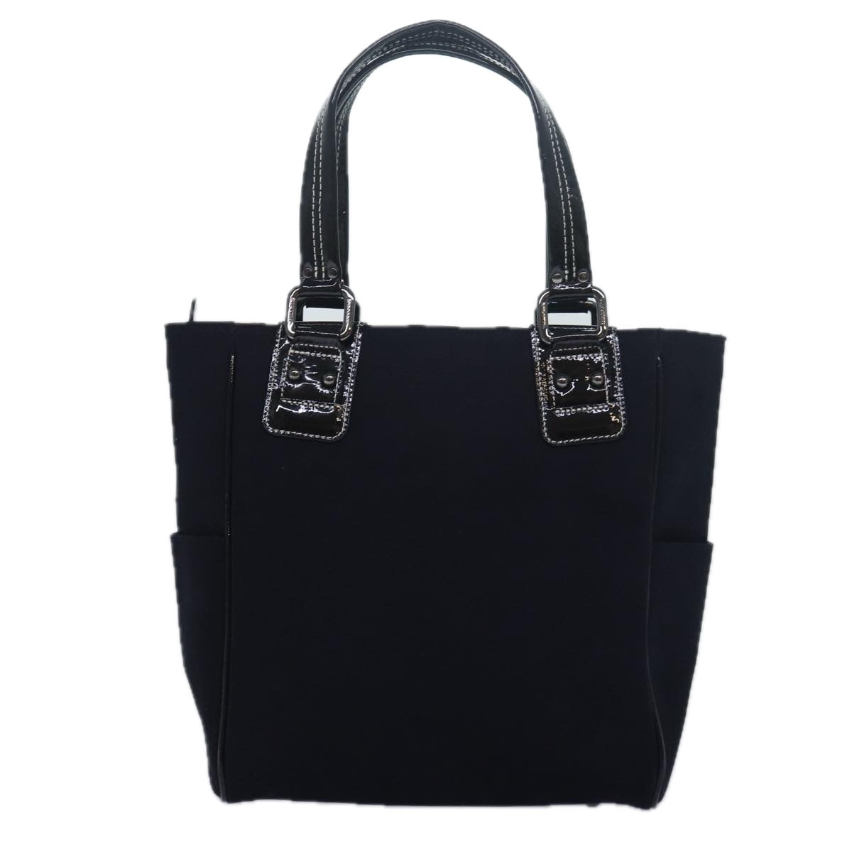Burberry Luxury Tote Bag Auth Bs16214 Canvas Black