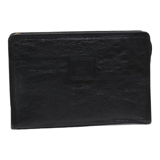 Burberry Luxury ss Clutch Bag Auth Bs16273 Leather Black