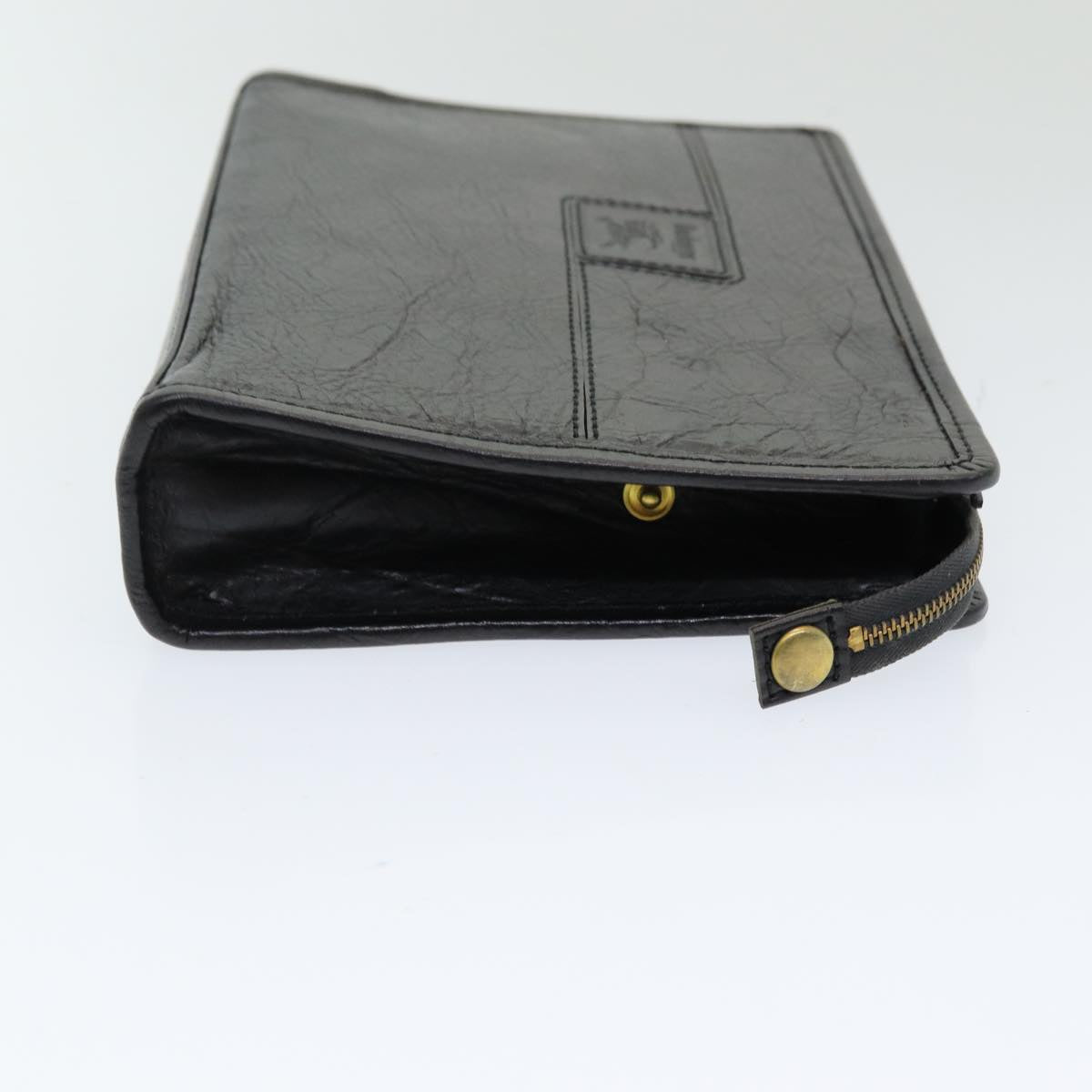 Burberry Luxury ss Clutch Bag Auth Bs16273 Leather Black