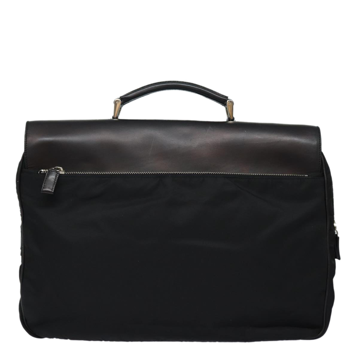 Prada Hand Bag Auth Nylon Black Travel Bag Black Auth Bs16367