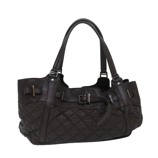 Burberry Luxury Tote Bag Auth Bs16404 Leather Brown