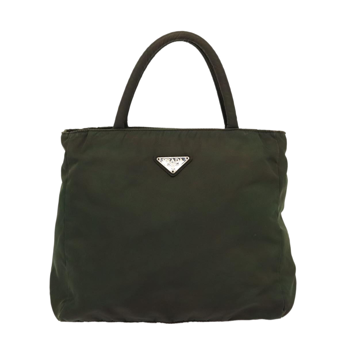 Prada Hand Bag Khaki Auth Nylon Travel Bag Khaki Auth Bs16431