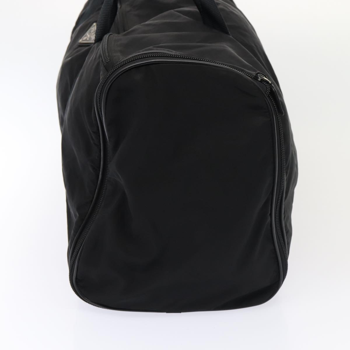 Prada Boston Bag Auth Nylon Black Travel Bag
