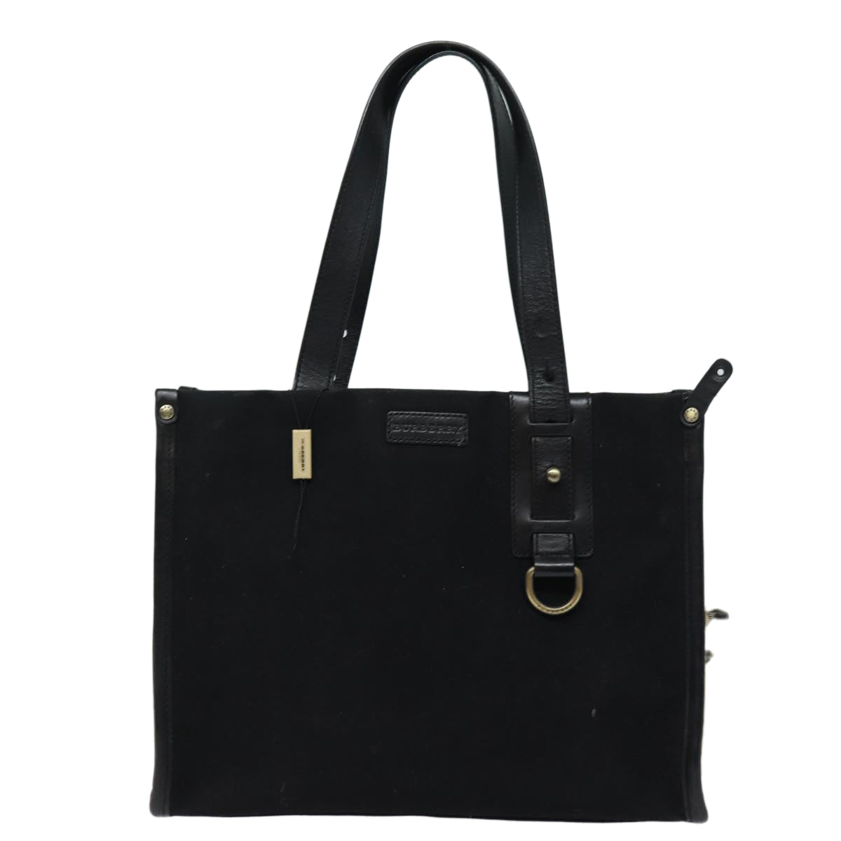 Burberry Luxury Tote Bag Auth Bs16580 Canvas Black Beige