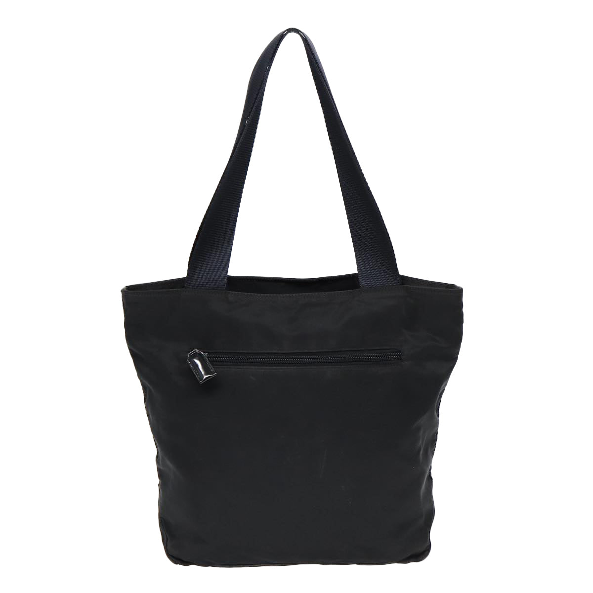 Prada Shoulder Bag Auth Nylon Black Silver Silver Auth Bs16713