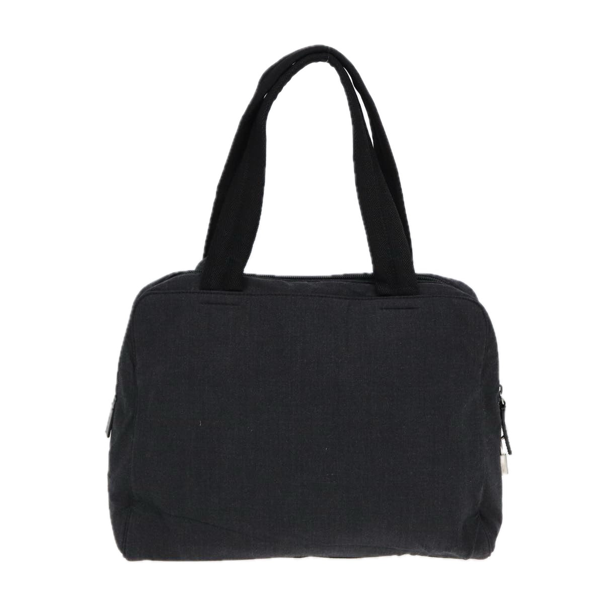 Prada Sports Hand Bag Auth Canvas Silver Gray Travel Bag