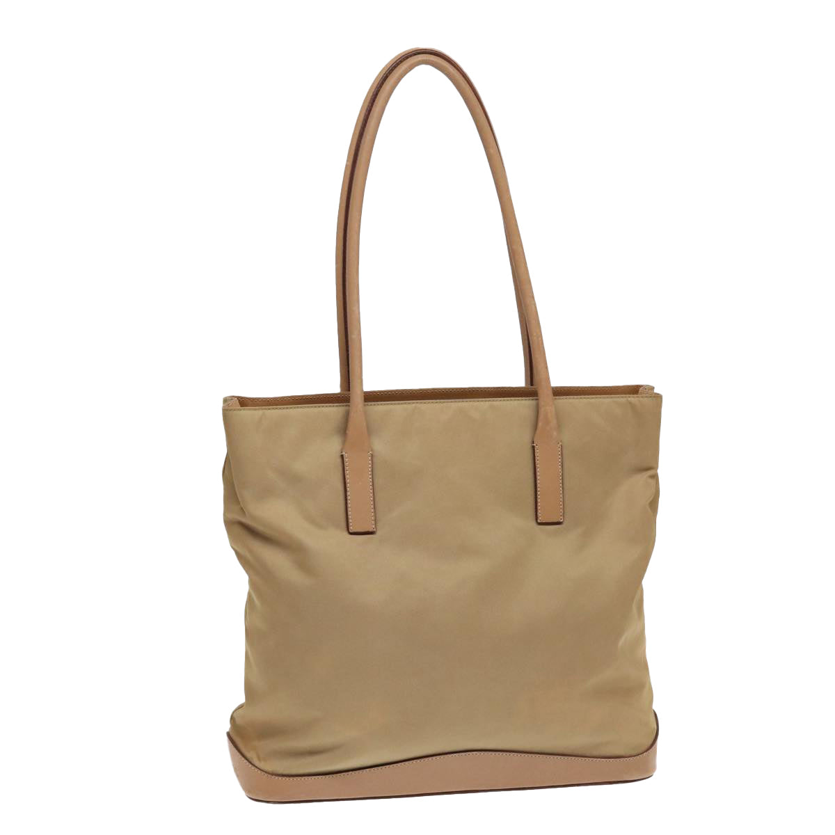 Prada Tote Bag Auth Nylon Beige