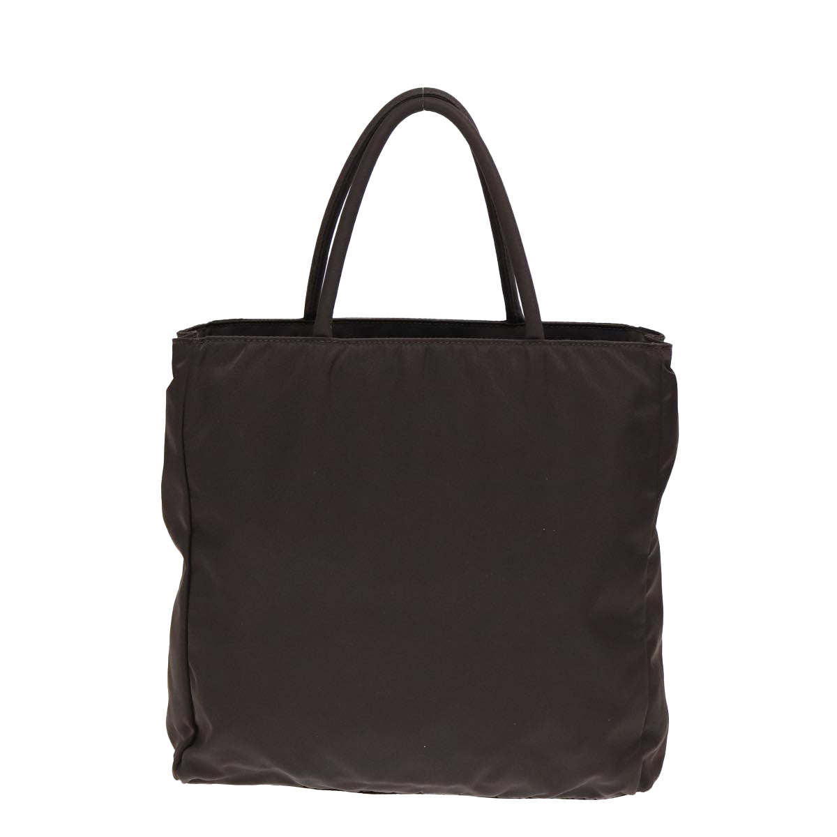 Prada Hand Bag Auth Nylon Brown Travel Bag Brown Auth Bs16846