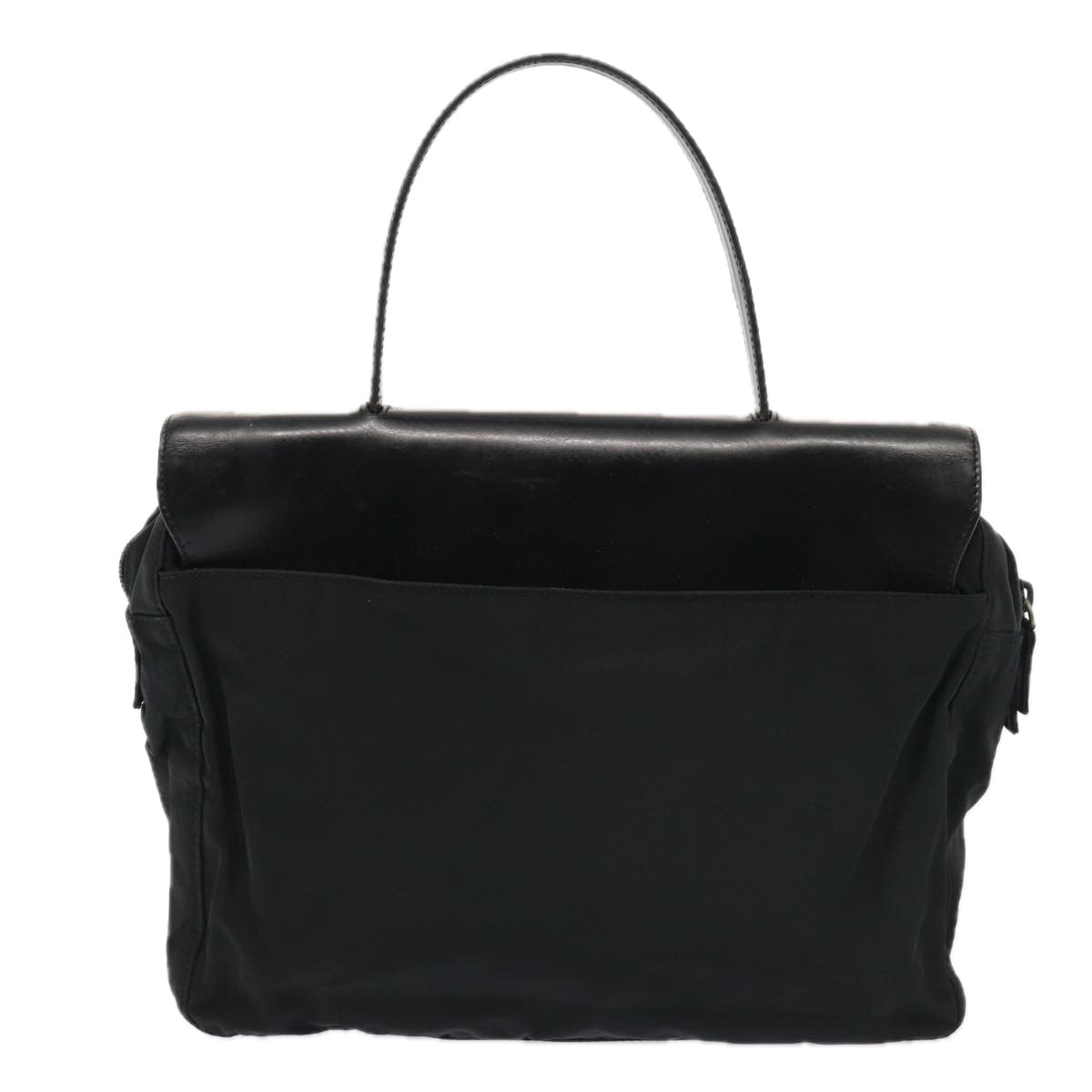 Prada Hand Bag Auth Nylon Black Travel Bag Black Auth Bs16863