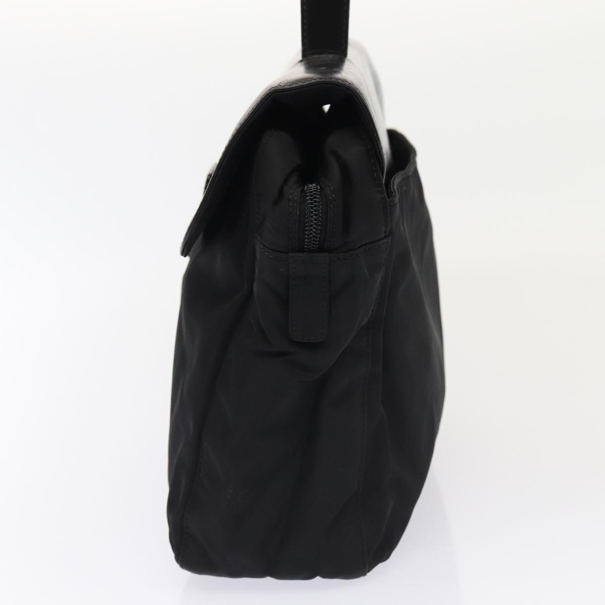 Prada Hand Bag Auth Nylon Black Travel Bag Black Auth Bs16863