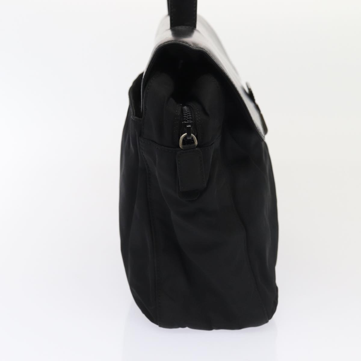 Prada Hand Bag Auth Nylon Black Travel Bag Black Auth Bs16863
