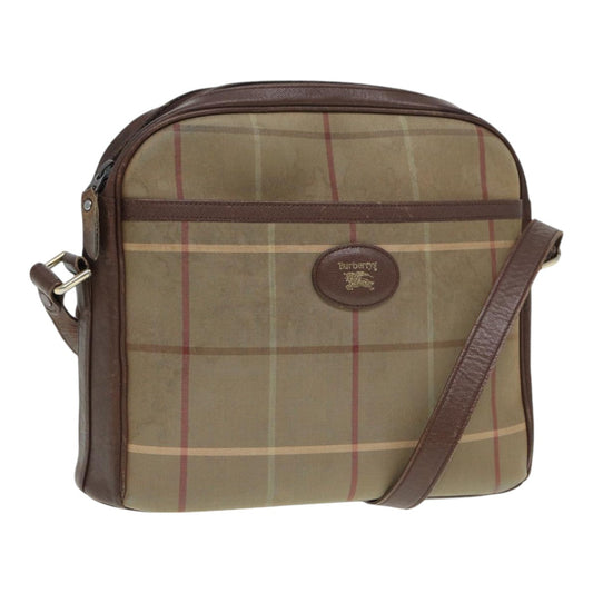 Burberry Luxury ss Nova Check Shoulder Bag Auth Bs16917 Leather Canvas Brown
