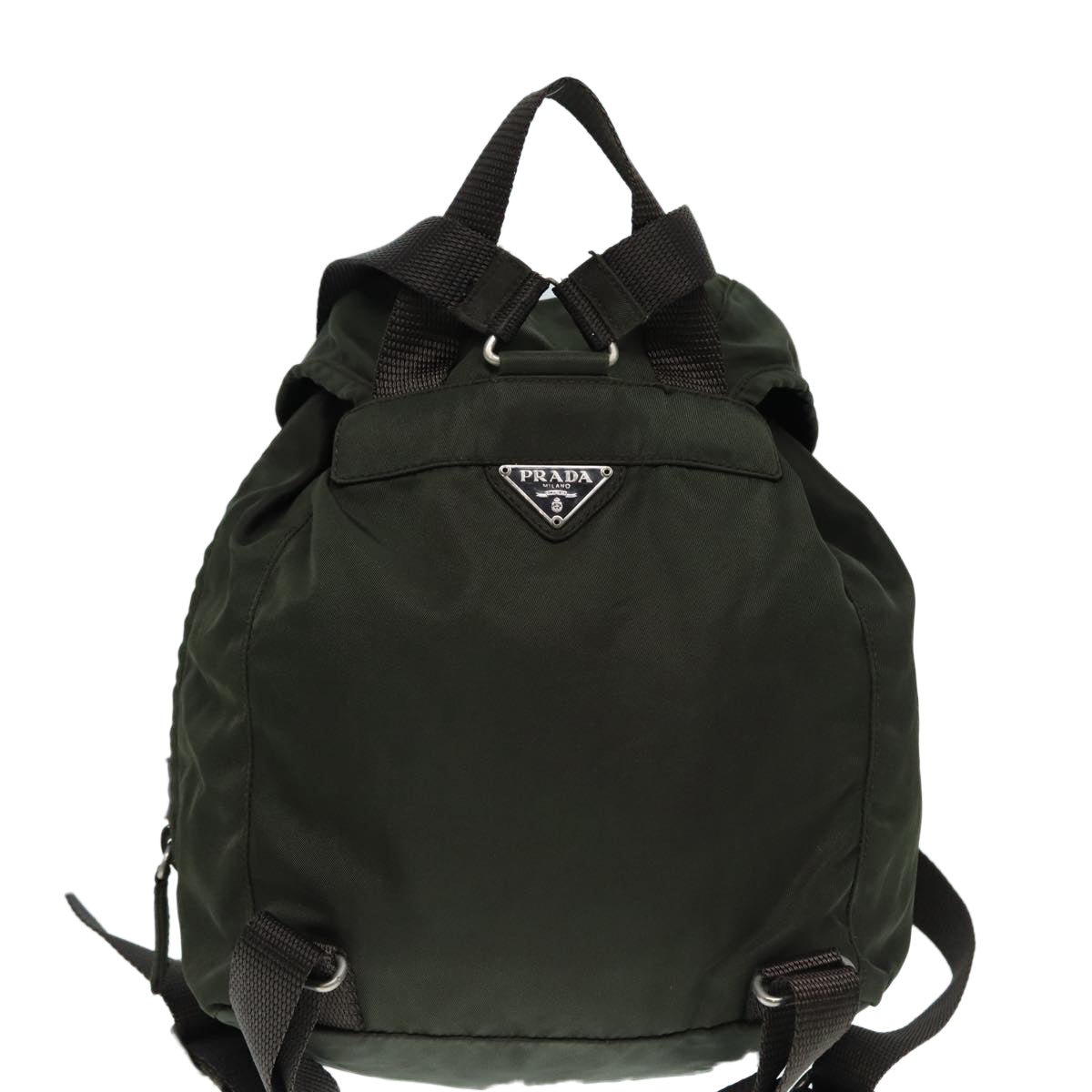 Prada Backpack Khaki Auth Nylon Khaki Auth Bs17144