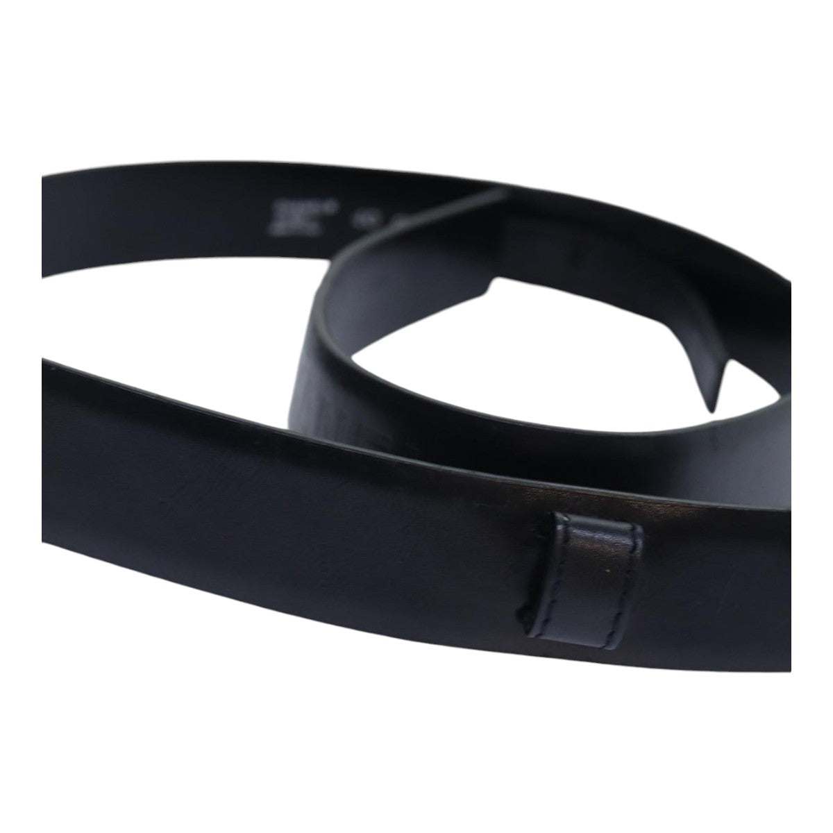 Chanel Belt Leather  Black CC Auth bs