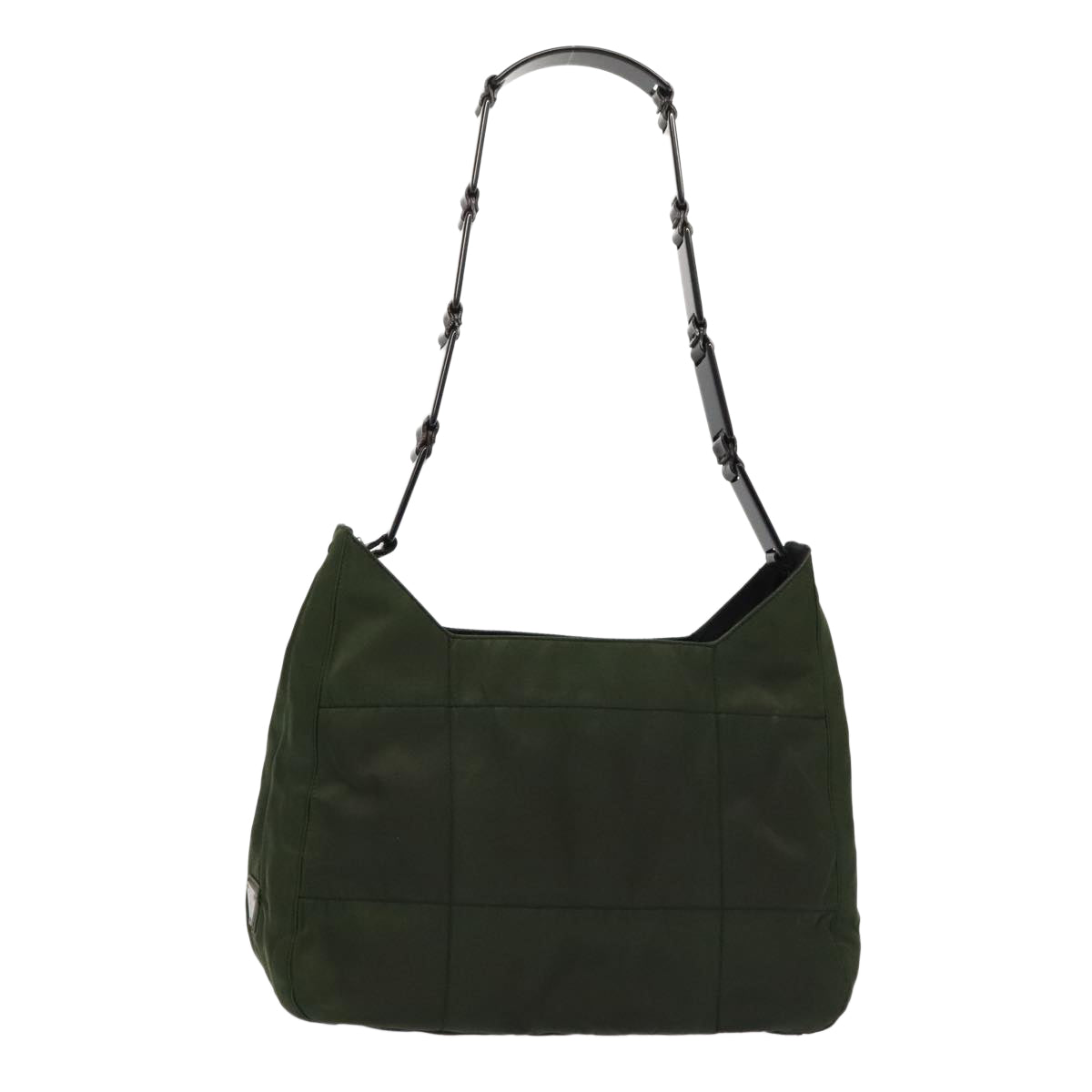 Prada Shoulder Bag Auth Nylon Black Green