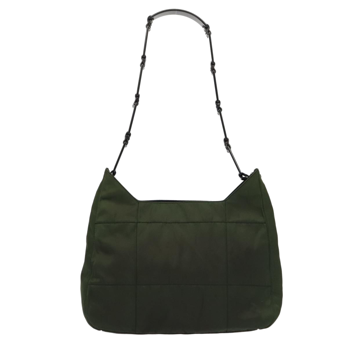 Prada Shoulder Bag Auth Nylon Black Green