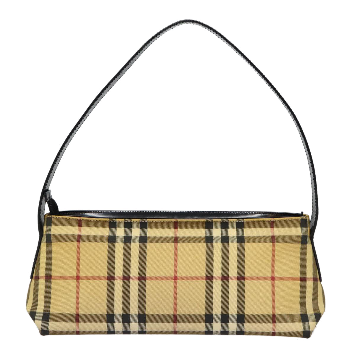 Burberry Luxury Nova Check Shoulder Bag Pvc Auth Bs17559 Beige