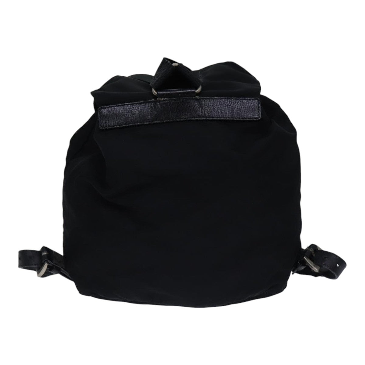Prada Backpack Auth Nylon Black Silver