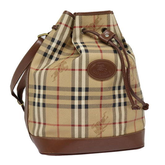 Burberry Luxury ss Nova Check Shoulder Bag Pvc Auth Beige