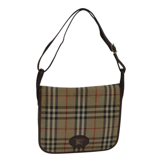 Burberry Luxury ss Nova Check Shoulder Bag Auth Bs17668 Canvas Beige Gold