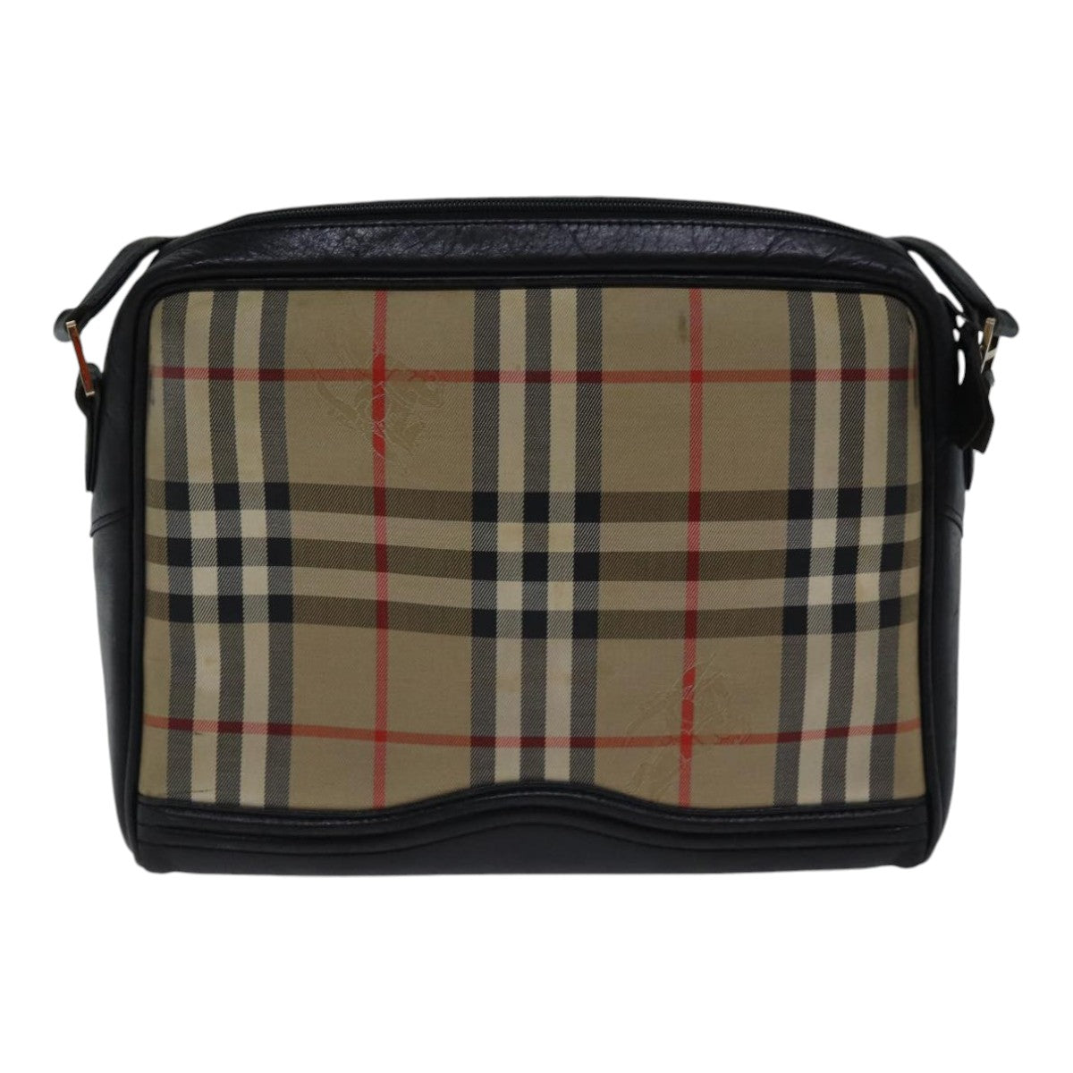 Burberry Luxury ss Nova Check Shoulder Bag Auth Bs17696 Canvas Beige Gold