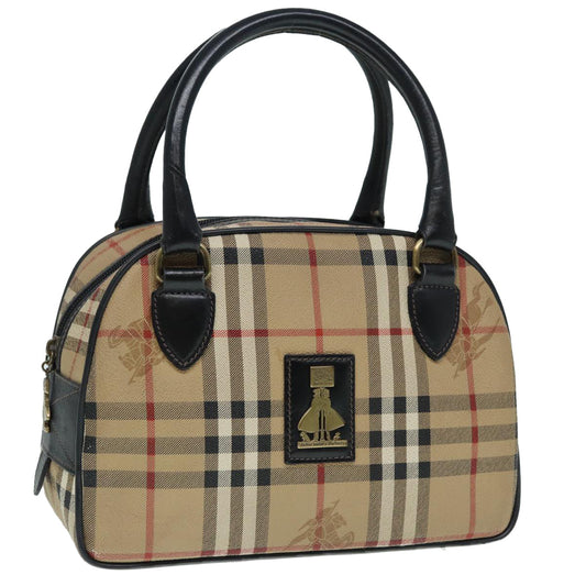 Burberry Luxury ss Nova Check Hand Bag Pvc Auth Beige Travel Bag
